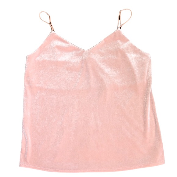 Velvet pink cami top medium a new day NEW carnation NWOT - Picture 1 of 6